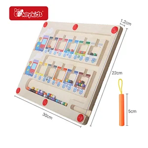 Train Style Montessori Fine Motor Skills Toys Wooden Color Matching Board for Kids W11H121