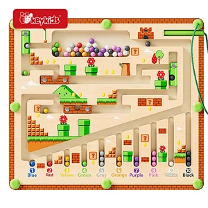Train Style Montessori Fine Motor Skills Toys Wooden Color Matching Board for Kids W11H121